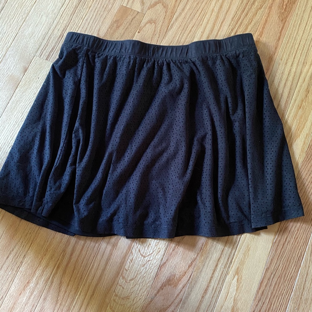 Black Biker Skirt